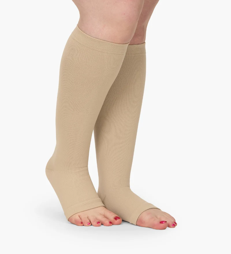 Mimi Toeless – Wide Compression Socks for Women | Swelling, Circulation & Leg Pain Relief