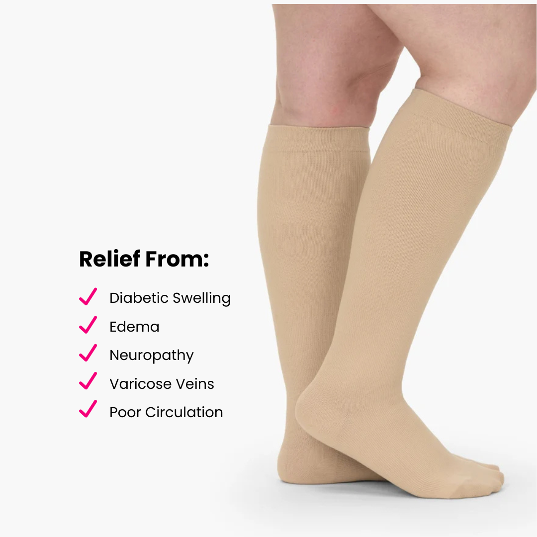 Mimi Classic – Wide Compression Socks for Women | Swelling, Circulation & Leg Pain Relief