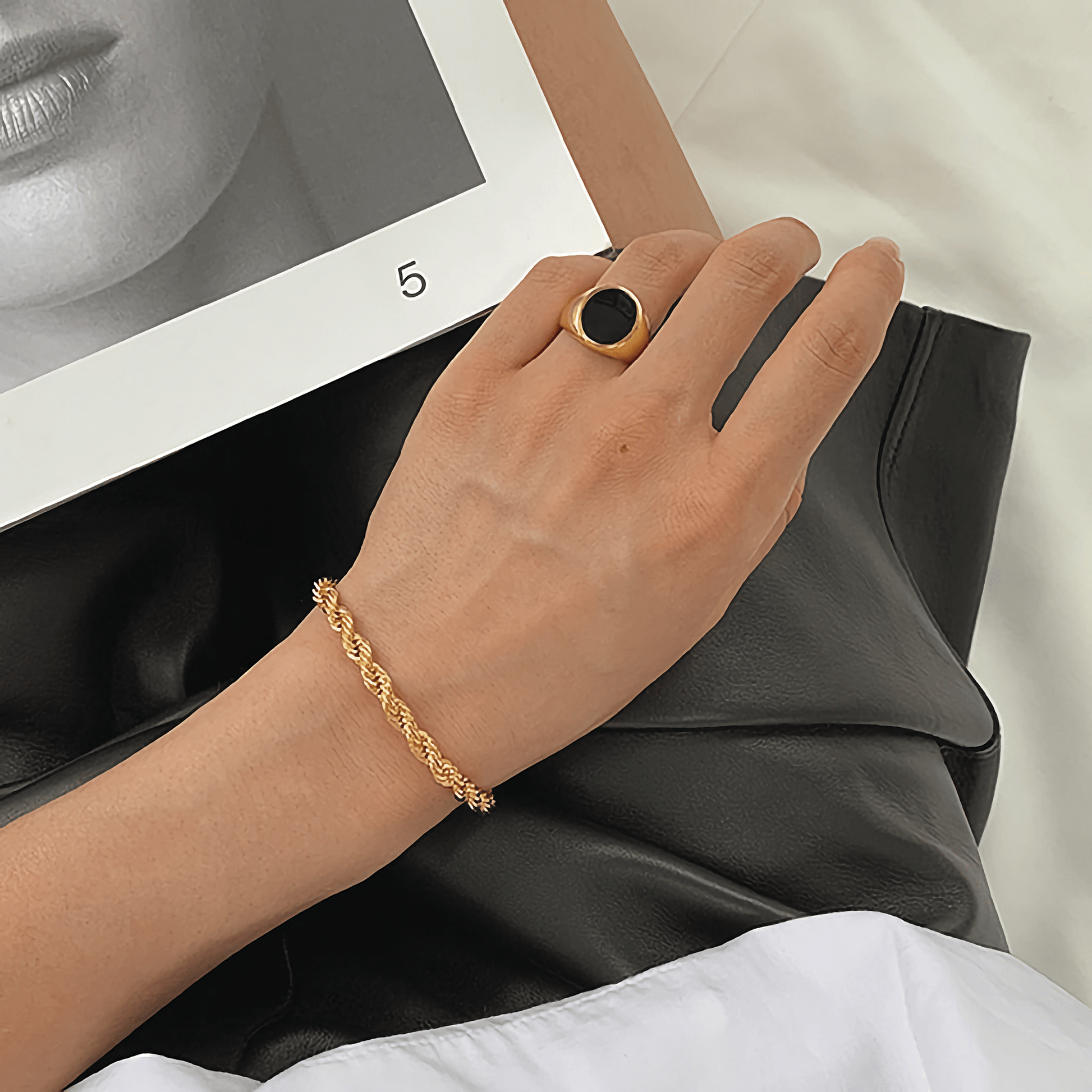 Mimi Femme Bracelets Elowen Rope Chain Gold Bracelet