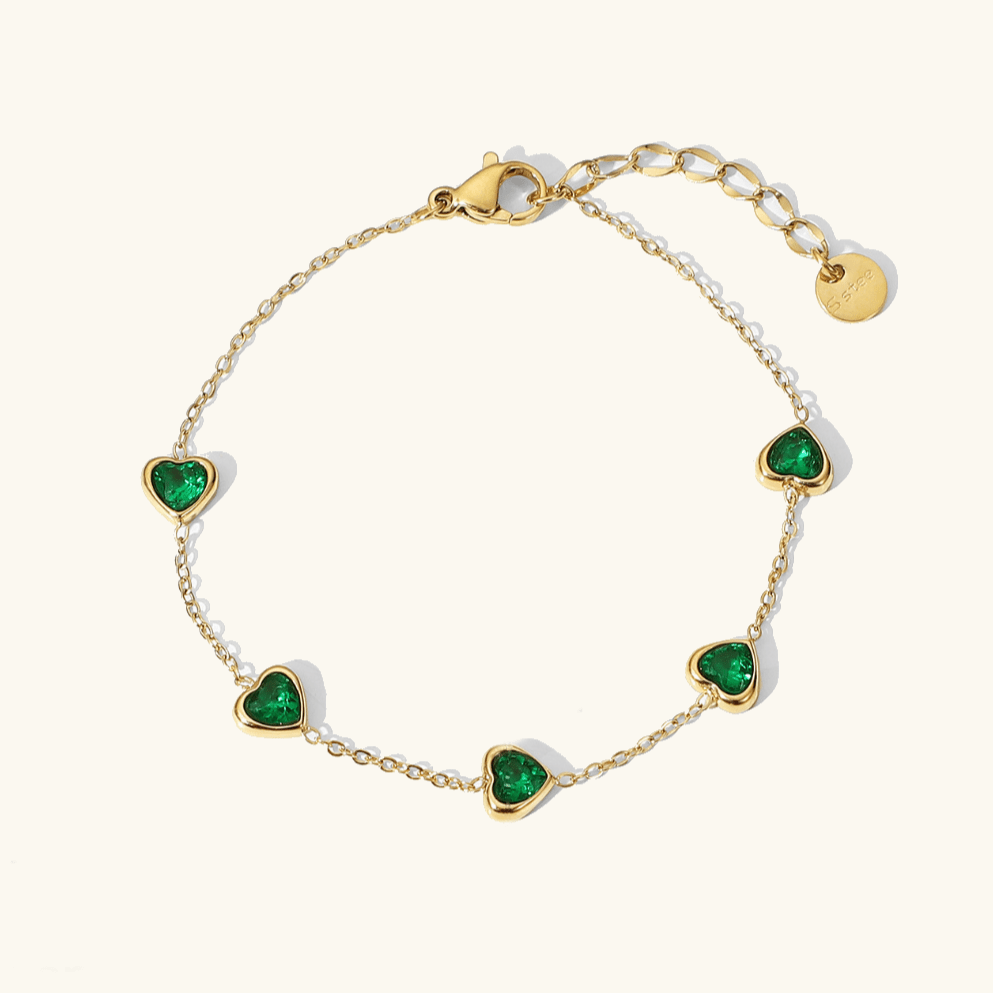 Mimi Femme Bracelets Liana Green Heart Bracelet