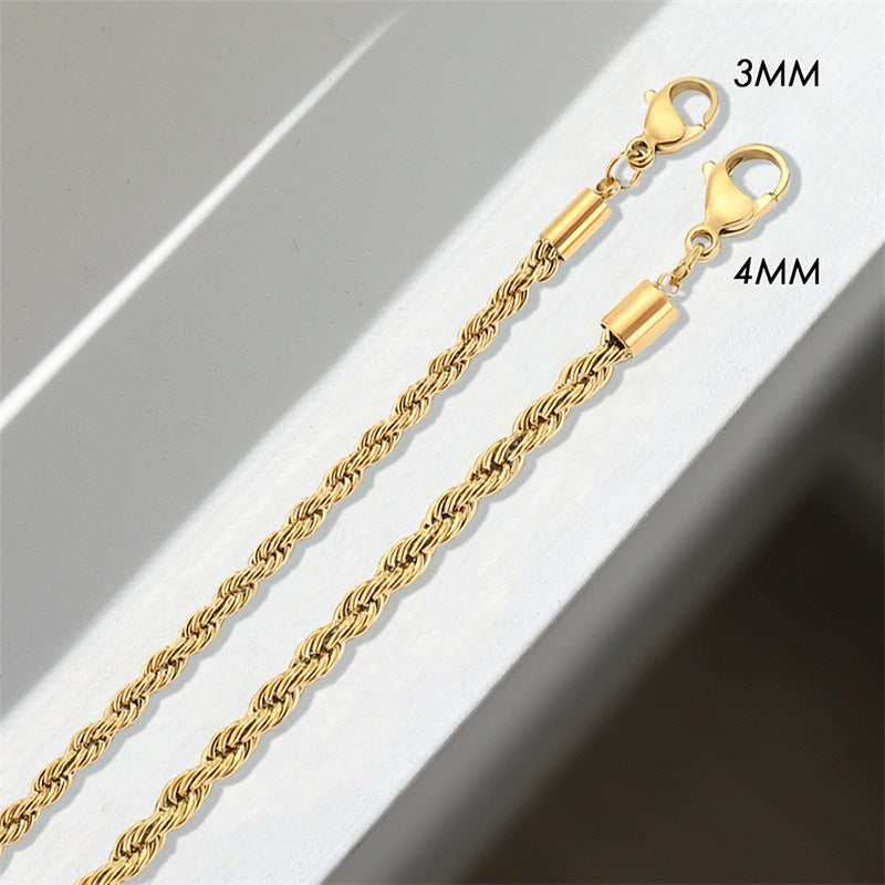 Mimi Femme Bracelets Luciana Rope Chain Gold Bracelet