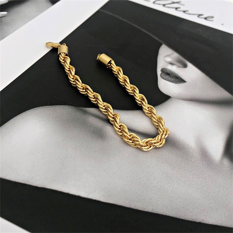 Mimi Femme Bracelets Luciana Rope Chain Gold Bracelet