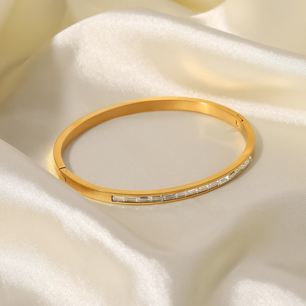 Mimi Femme Bracelets Margaux Gold Diamond Bangle