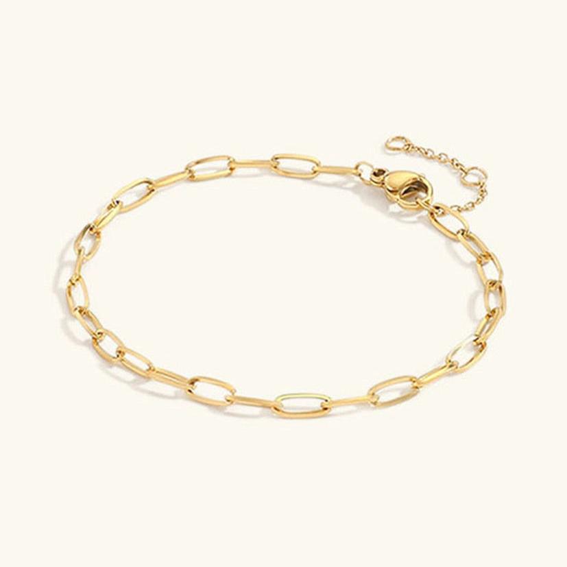 Mimi Femme Bracelets Serena Gold Paperclip Chain Bracelet