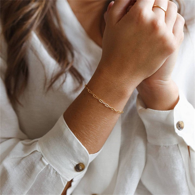 Mimi Femme Bracelets Serena Gold Paperclip Chain Bracelet