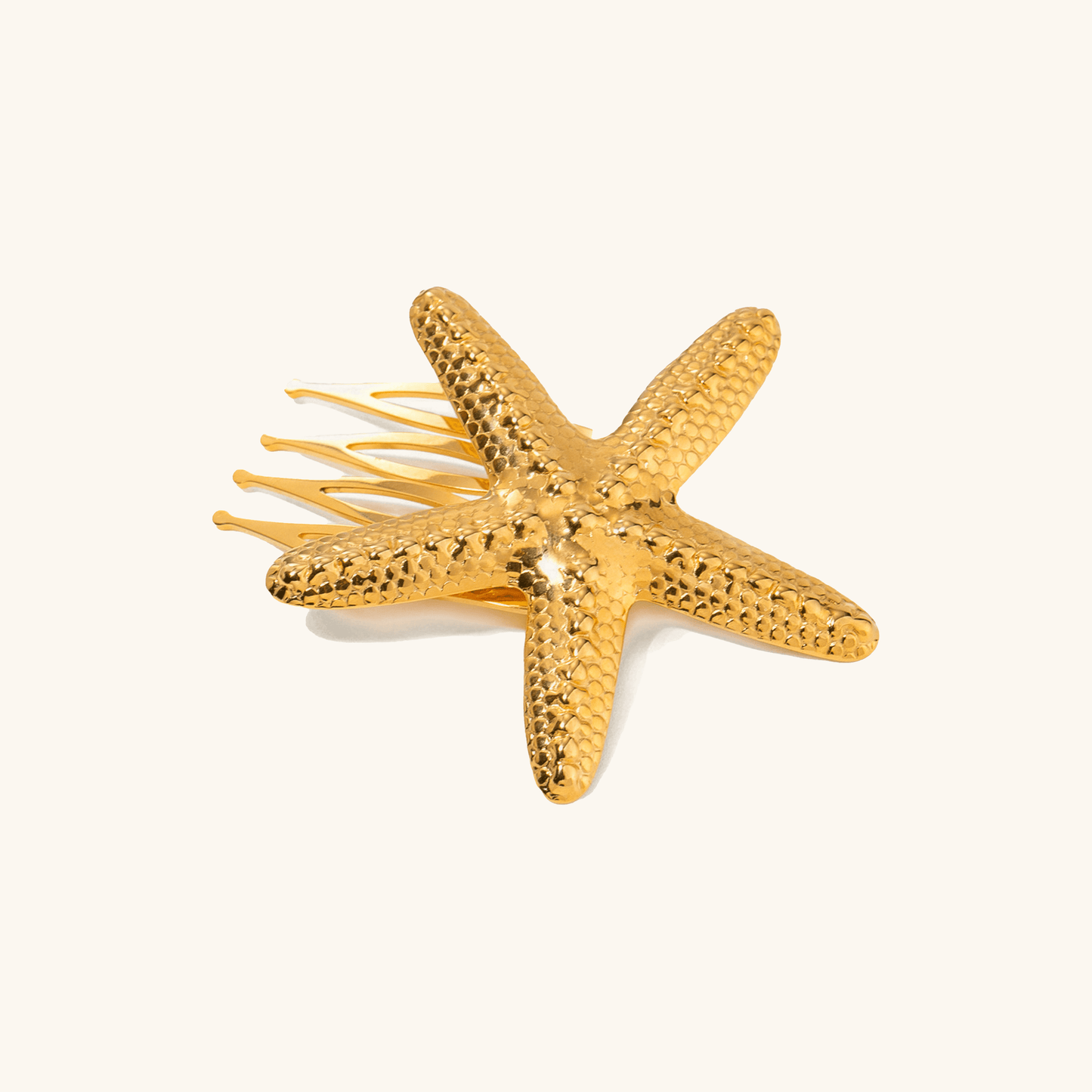 Mimi Femme Dewdrop Starfish Gold Hair Comb