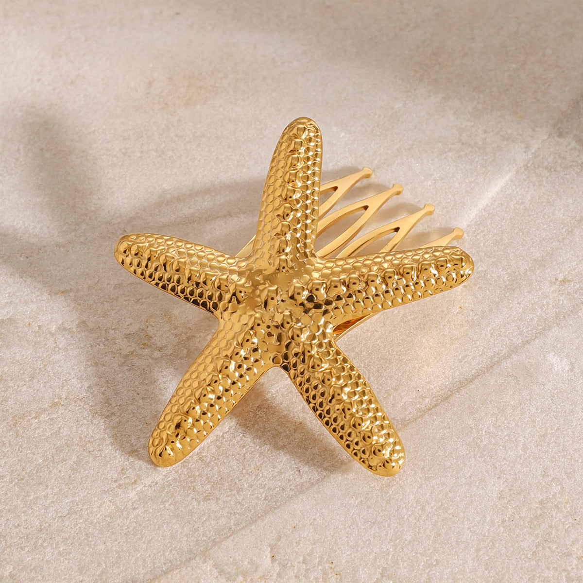 Mimi Femme Dewdrop Starfish Gold Hair Comb