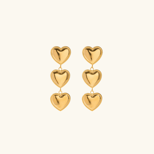 Mimi Femme Earrings Alina Gold Heart Earrings