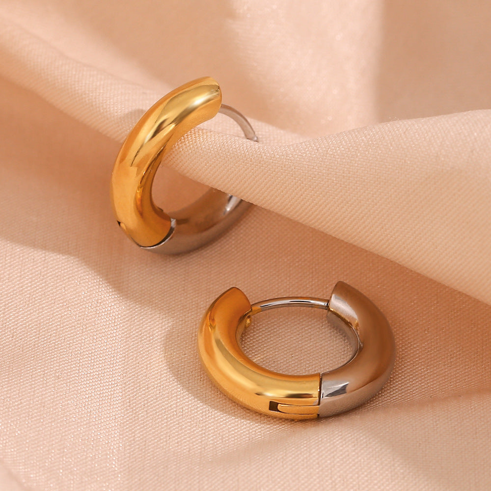 Mimi Femme Earrings Arabella Two Tone Hoop Earring