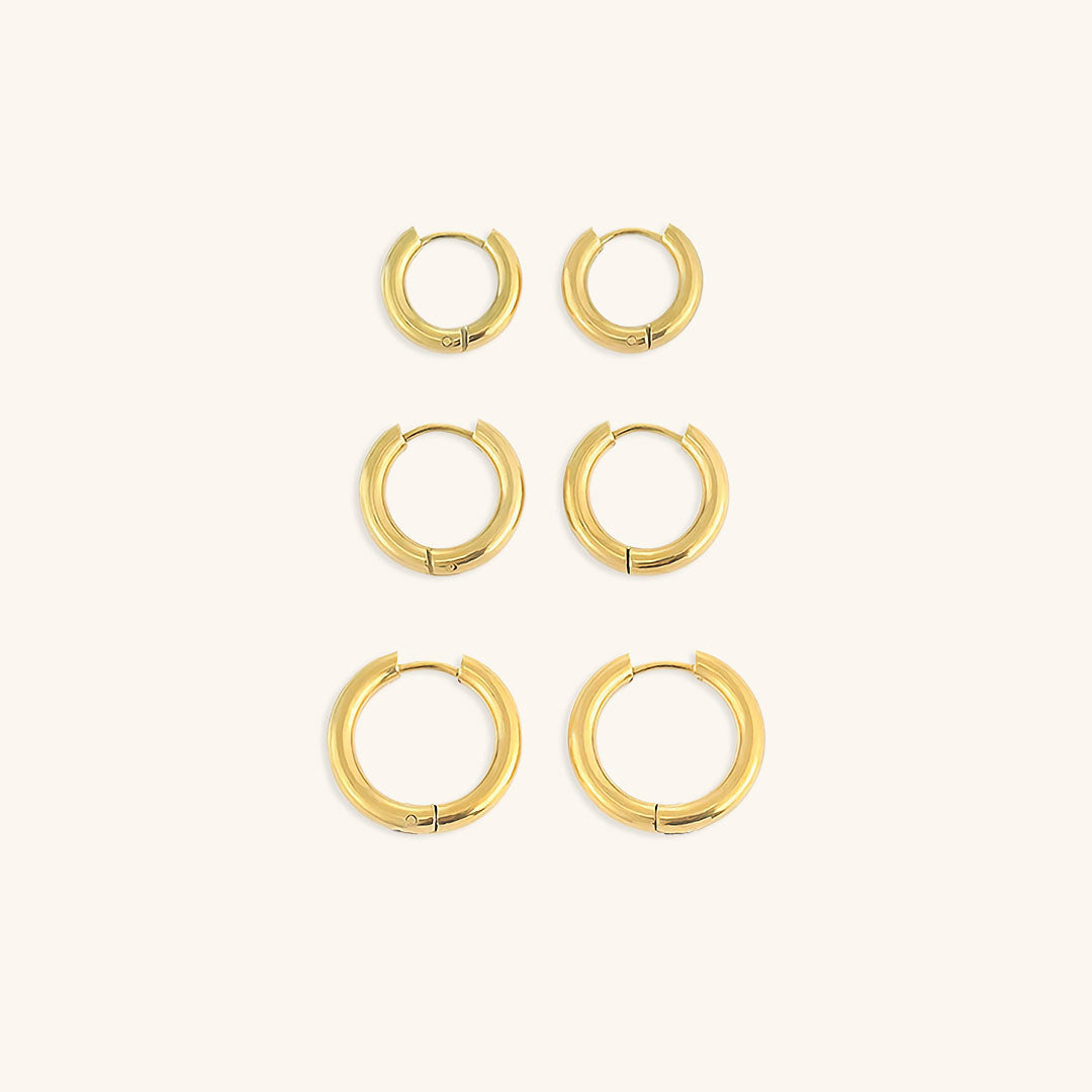 Mimi Femme Earrings Aster Round Hoops