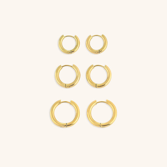 Mimi Femme Earrings Aster Round Hoops