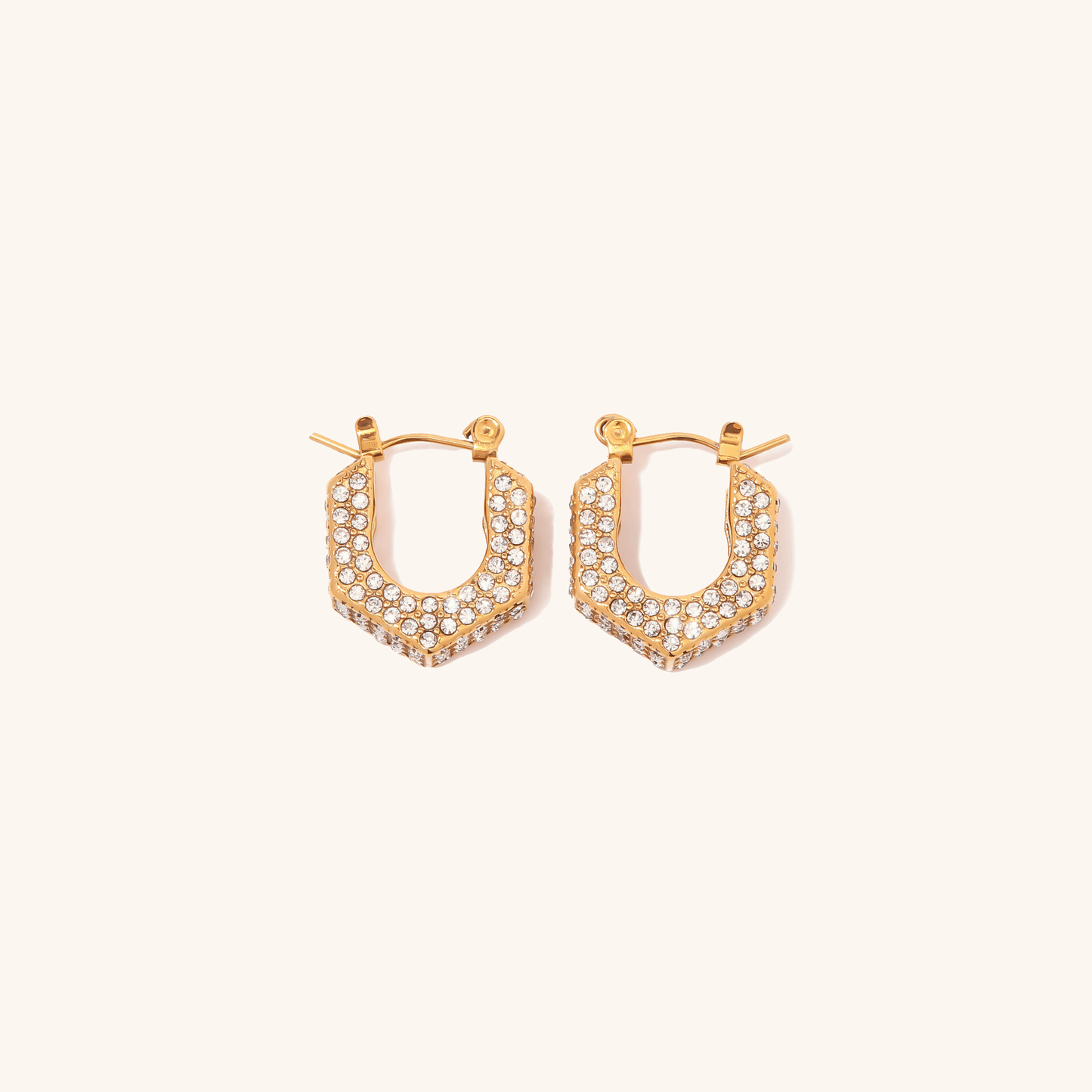 Mimi Femme Earrings Camilia Gold Huggies