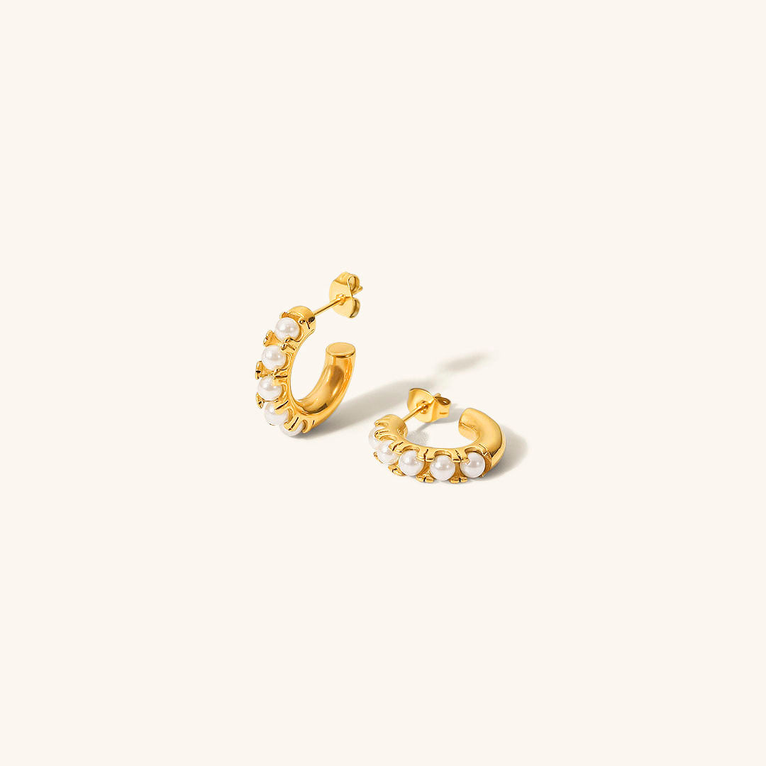 Mimi Femme Earrings Camilla Pearl Hoop Earrings