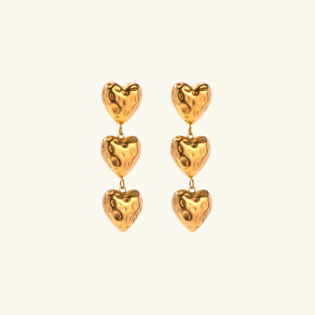 Mimi Femme Earrings Clara Heart Gold Earrings