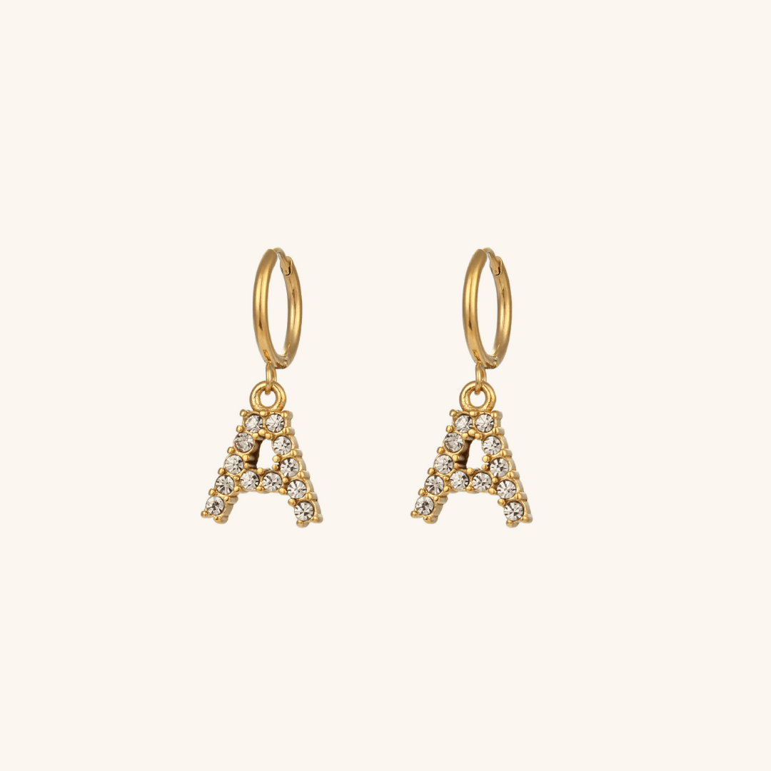 Mimi Femme Earrings Clarissa Initial Letter Earrings