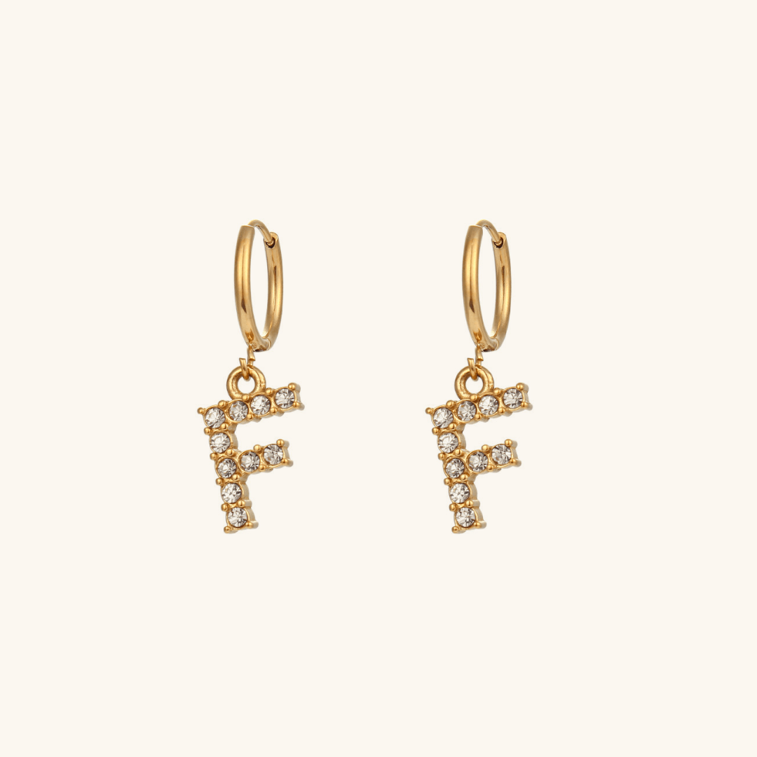 Mimi Femme Earrings Clarissa Initial Letter Earrings