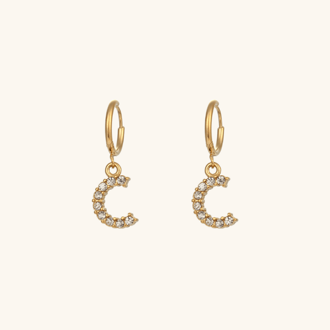 Mimi Femme Earrings Clarissa Initial Letter Earrings