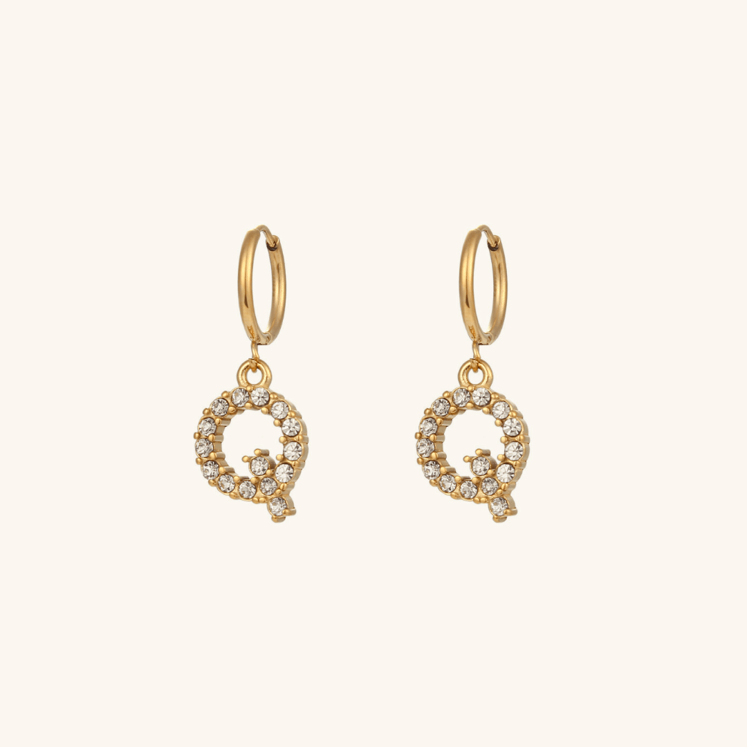 Mimi Femme Earrings Clarissa Initial Letter Earrings