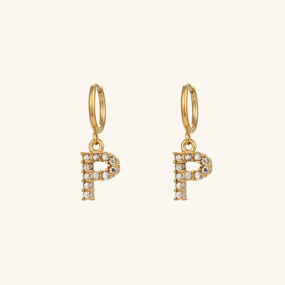 Mimi Femme Earrings Clarissa Initial Letter Earrings