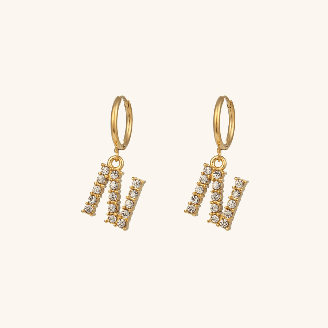 Mimi Femme Earrings Clarissa Initial Letter Earrings