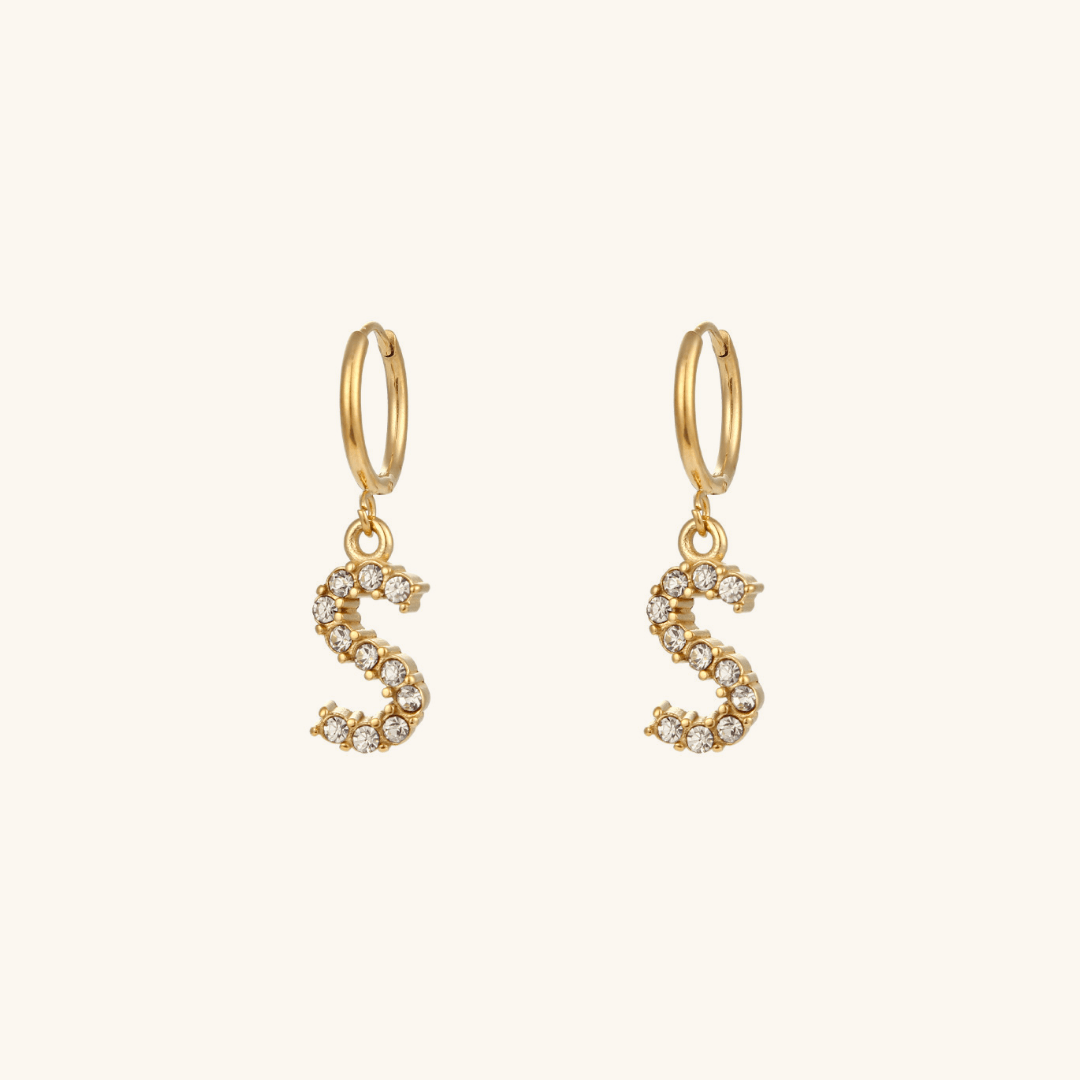 Mimi Femme Earrings Clarissa Initial Letter Earrings