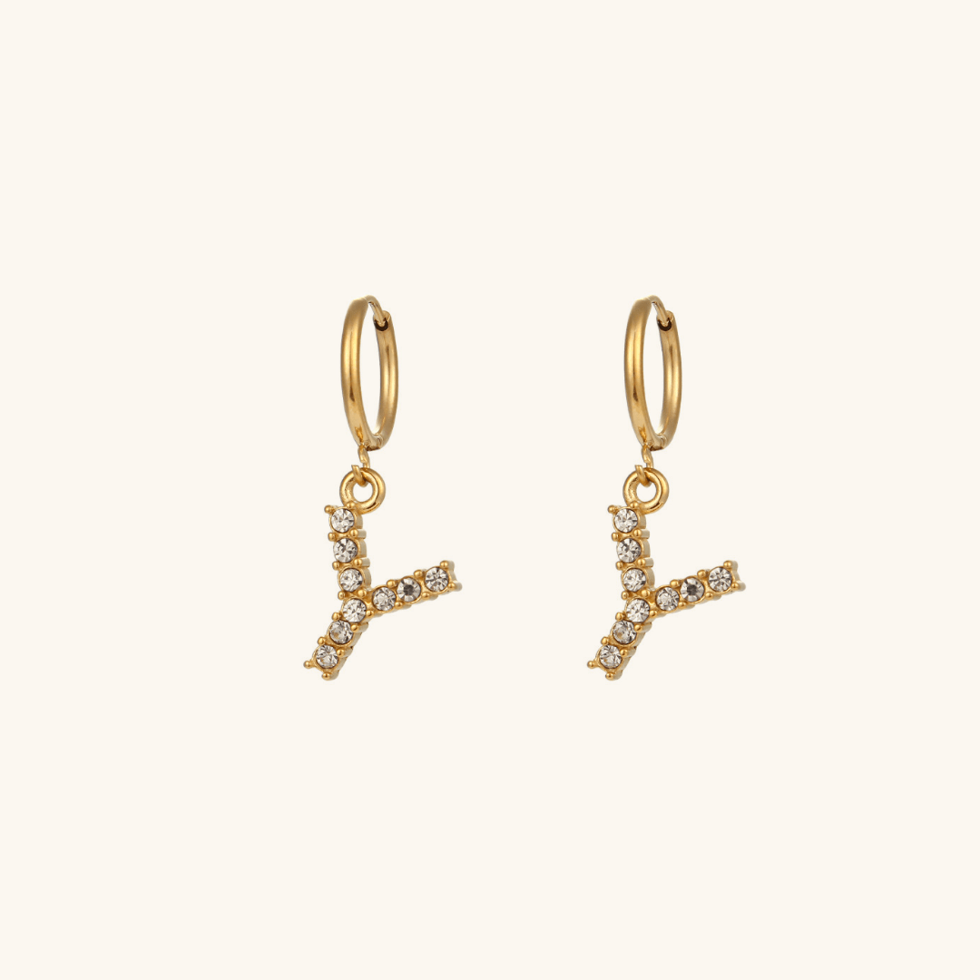 Mimi Femme Earrings Clarissa Initial Letter Earrings