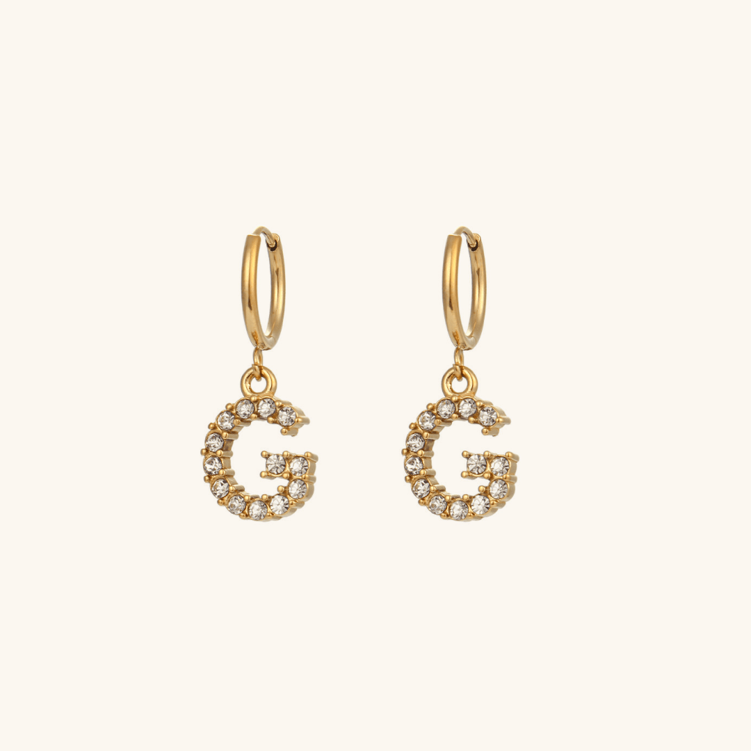 Mimi Femme Earrings Clarissa Initial Letter Earrings