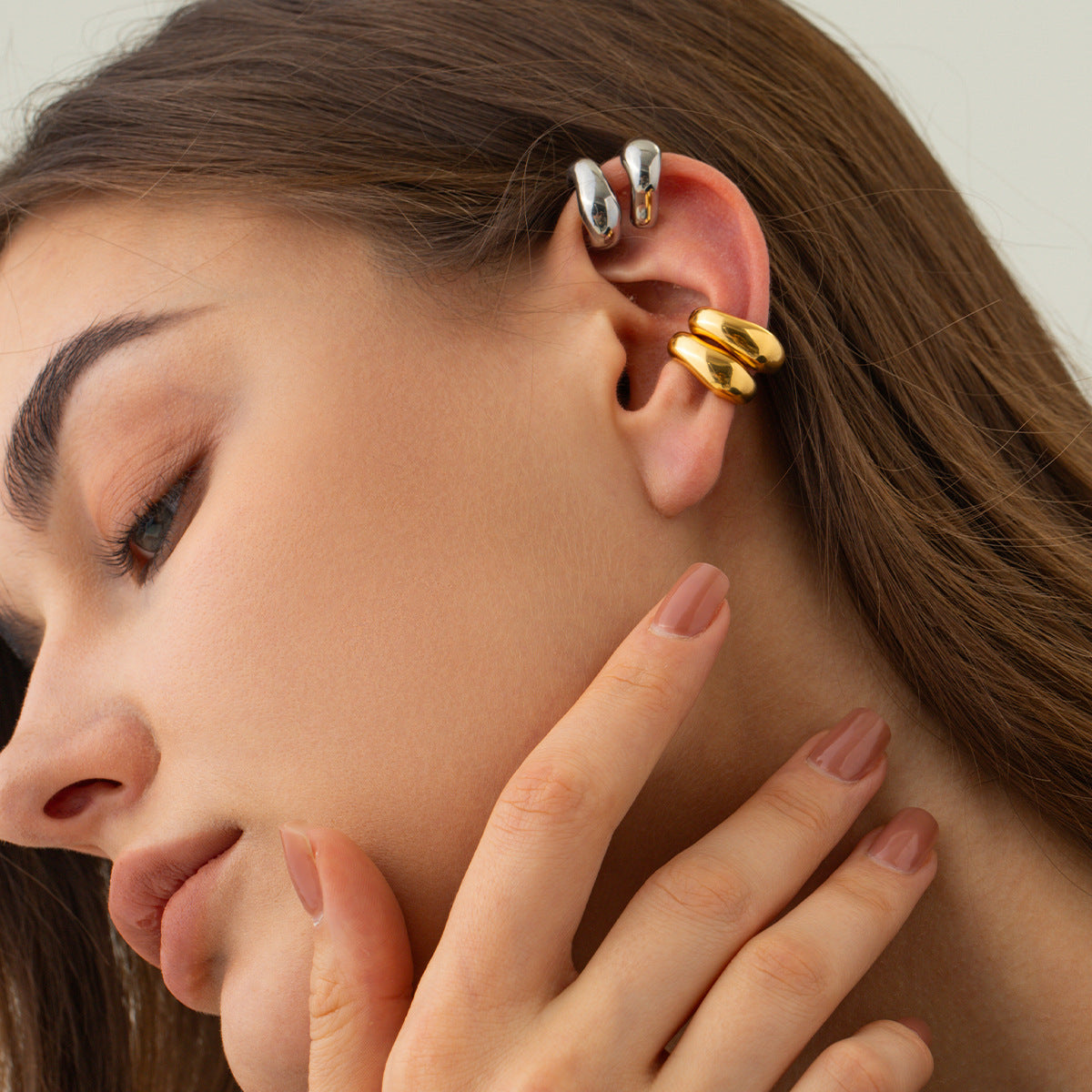 Mimi Femme Earrings Clarisse Gold Ear Cuffs