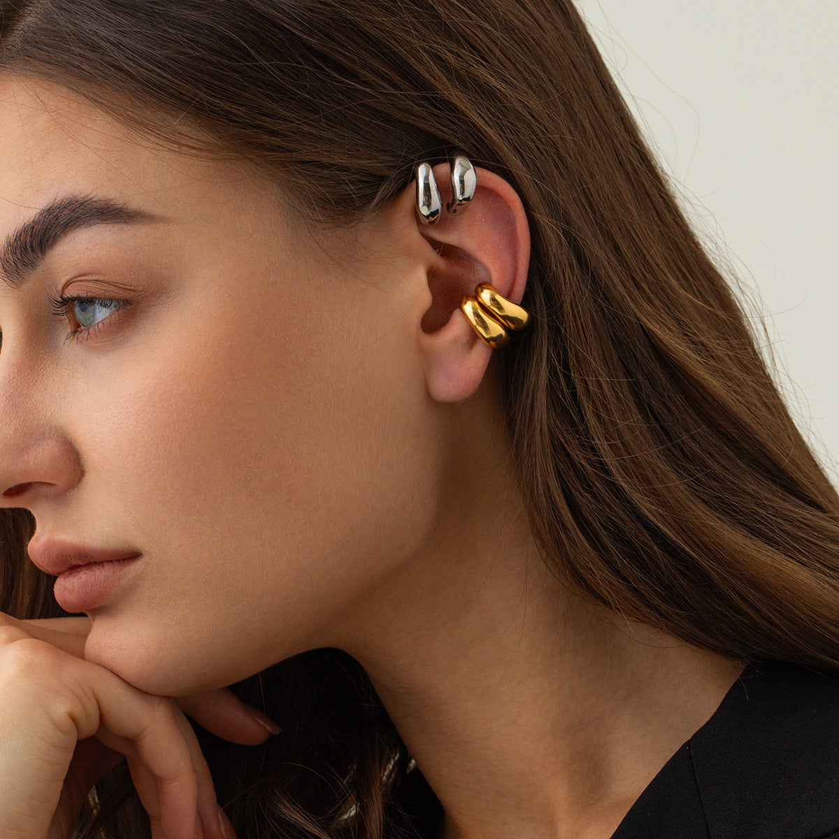 Mimi Femme Earrings Clarisse Gold Ear Cuffs