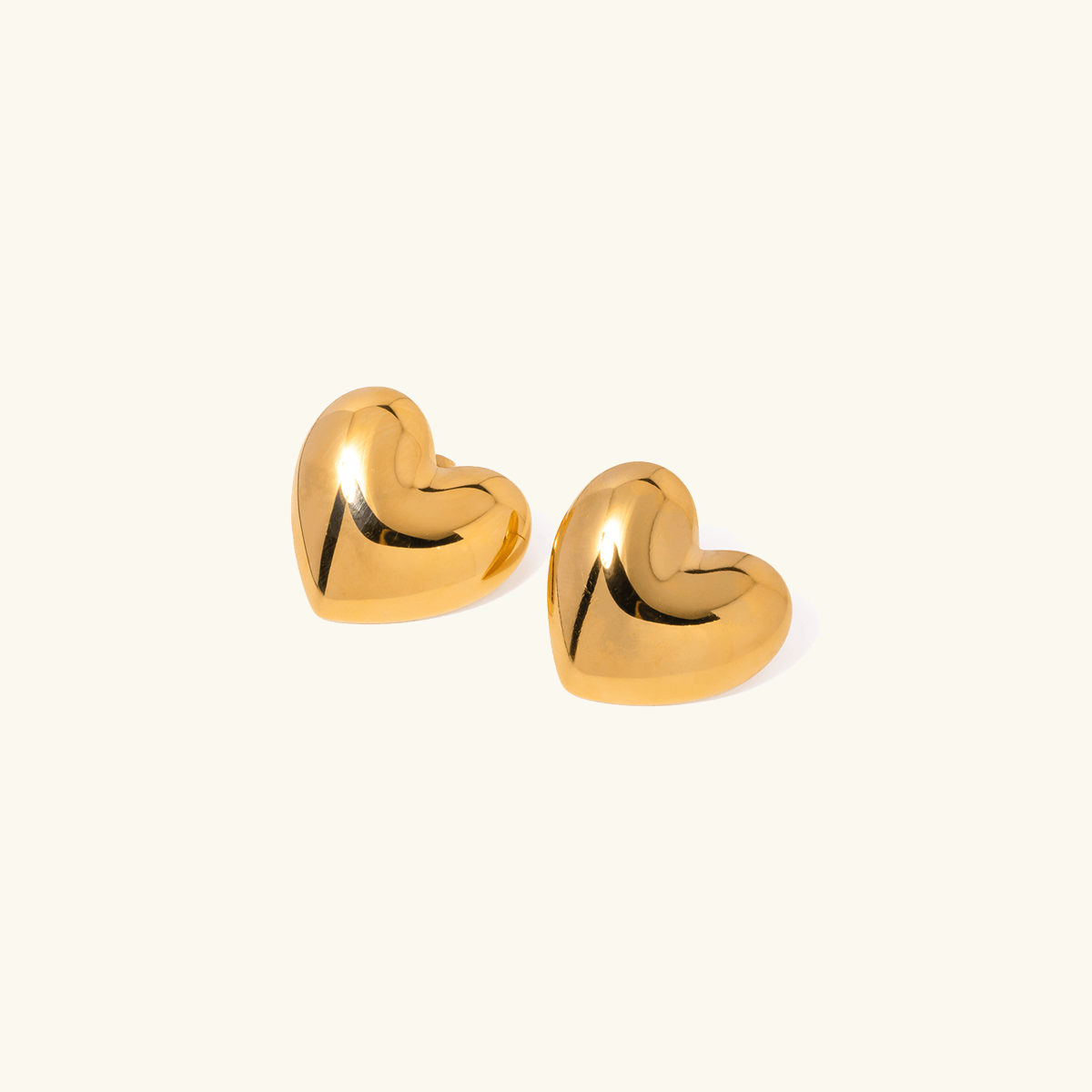 Mimi Femme Earrings Cloe Gold Heart Earrings