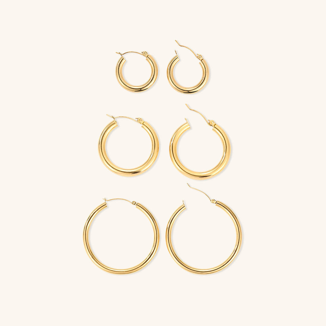 Mimi Femme Earrings Della Round Hoops