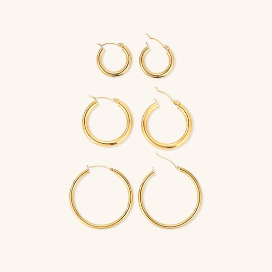 Mimi Femme Earrings Della Round Hoops