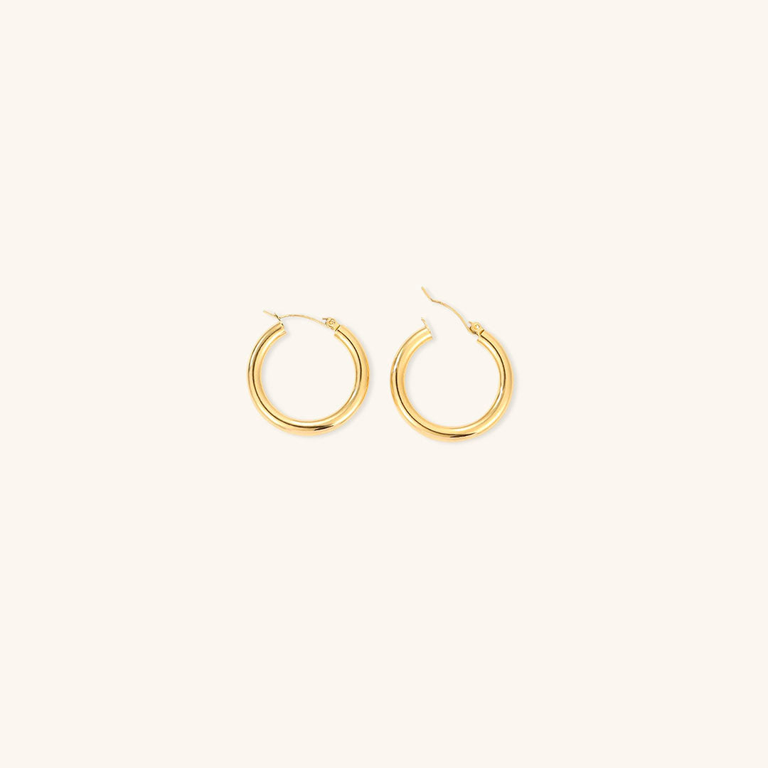 Mimi Femme Earrings Della Round Hoops