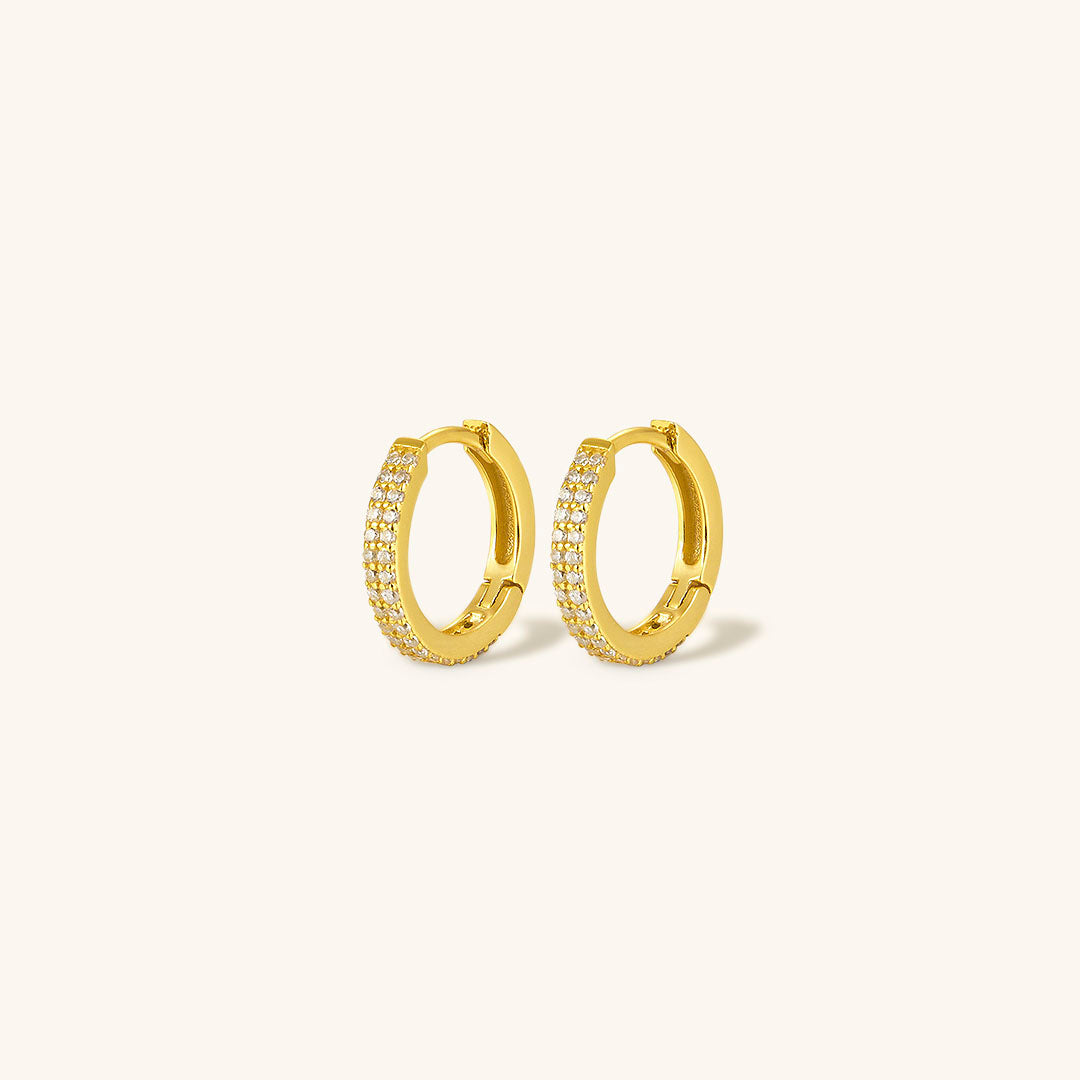 Mimi Femme Earrings Dora Paved Hoop Earrings