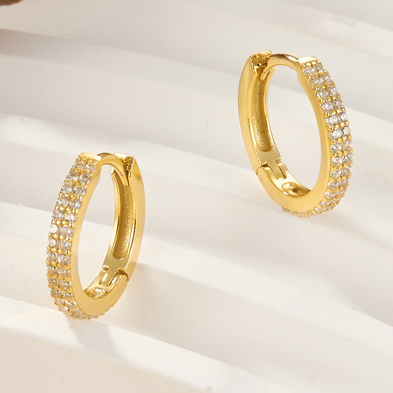 Mimi Femme Earrings Dora Paved Hoop Earrings