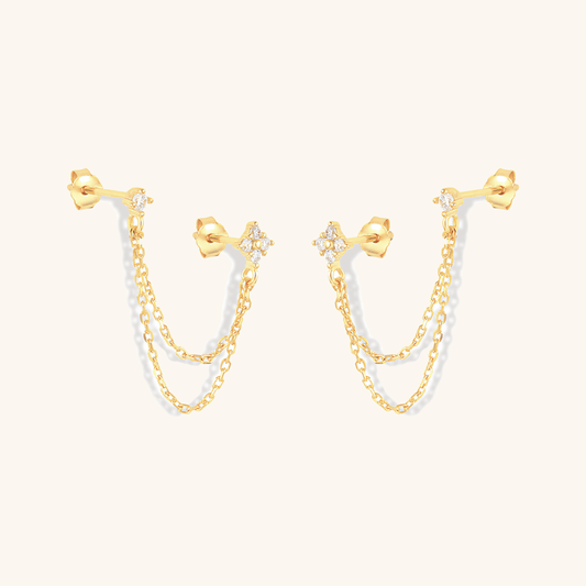 Mimi Femme Earrings Emilia Diamond Chain Stud