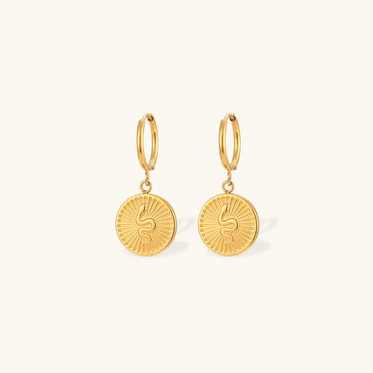 Mimi Femme Earrings Faye Serpent Coin Earrings