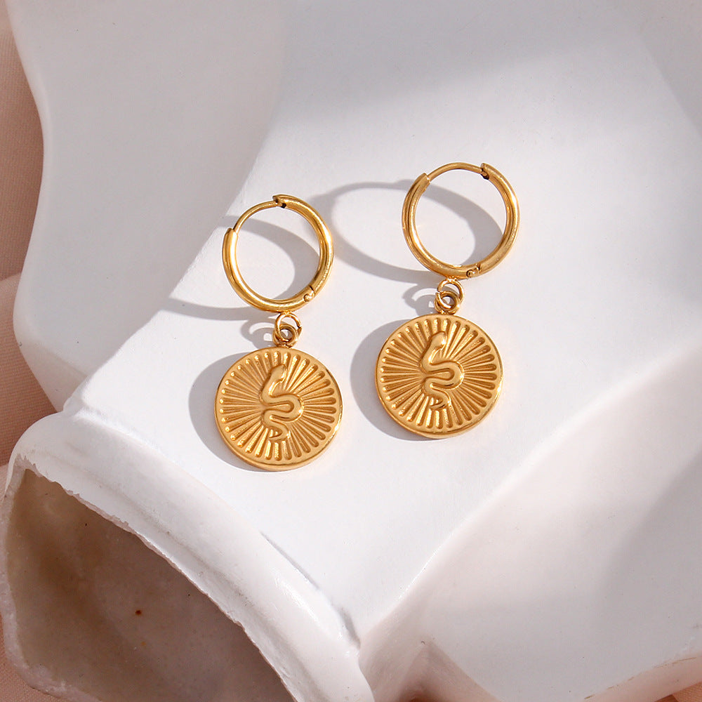 Mimi Femme Earrings Faye Serpent Coin Earrings