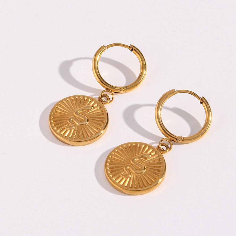 Mimi Femme Earrings Faye Serpent Coin Earrings