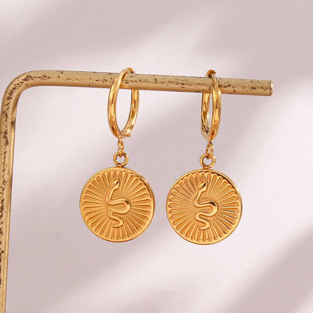 Mimi Femme Earrings Faye Serpent Coin Earrings