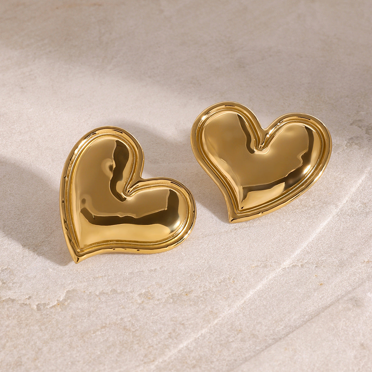 Mimi Femme Earrings Gabrielle Gold Heart Earrings