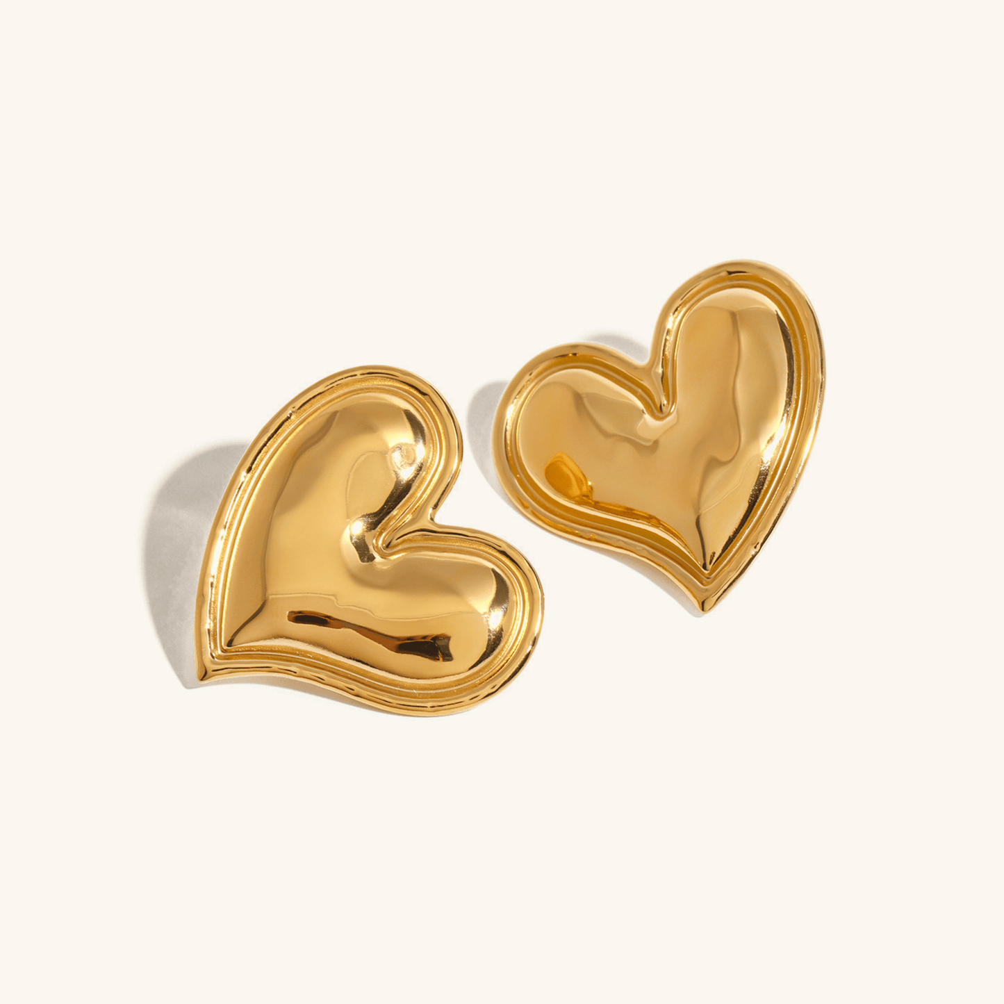 Mimi Femme Earrings Gabrielle Gold Heart Earrings