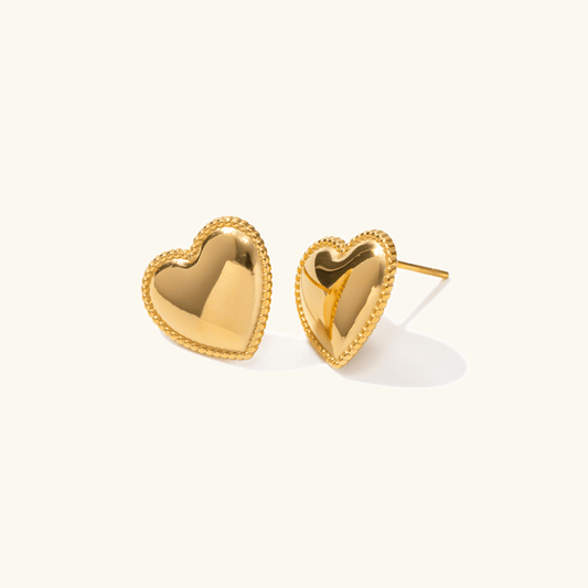 Mimi Femme Earrings Heidi Heart Gold Earrings