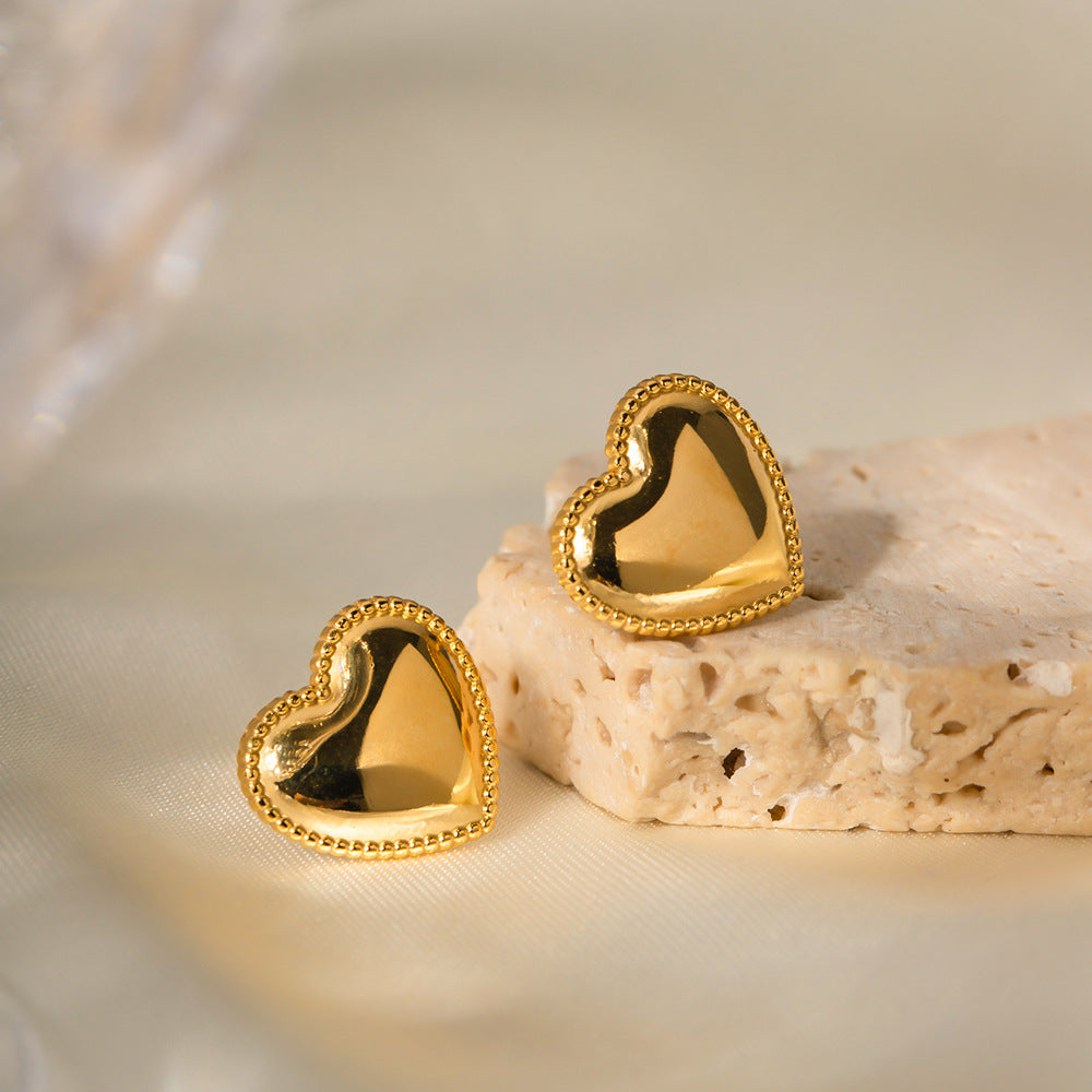 Mimi Femme Earrings Heidi Heart Gold Earrings