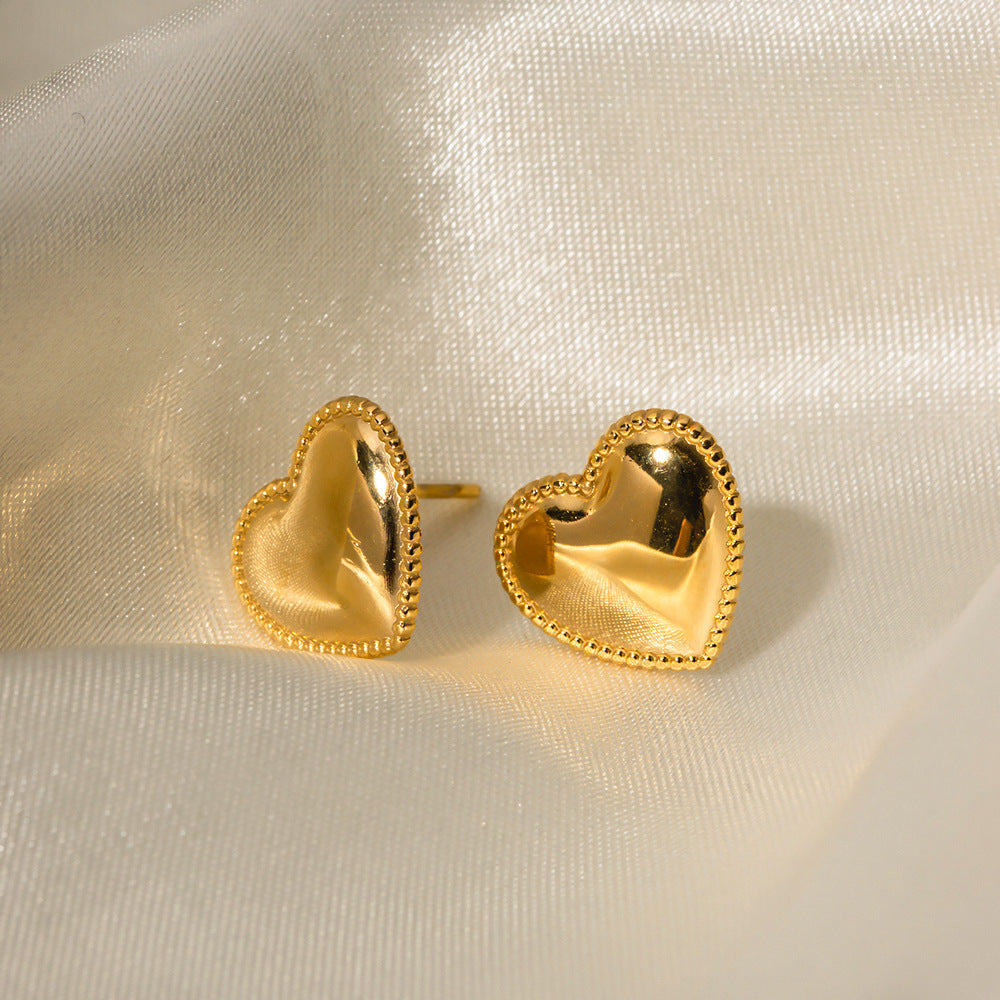 Mimi Femme Earrings Heidi Heart Gold Earrings