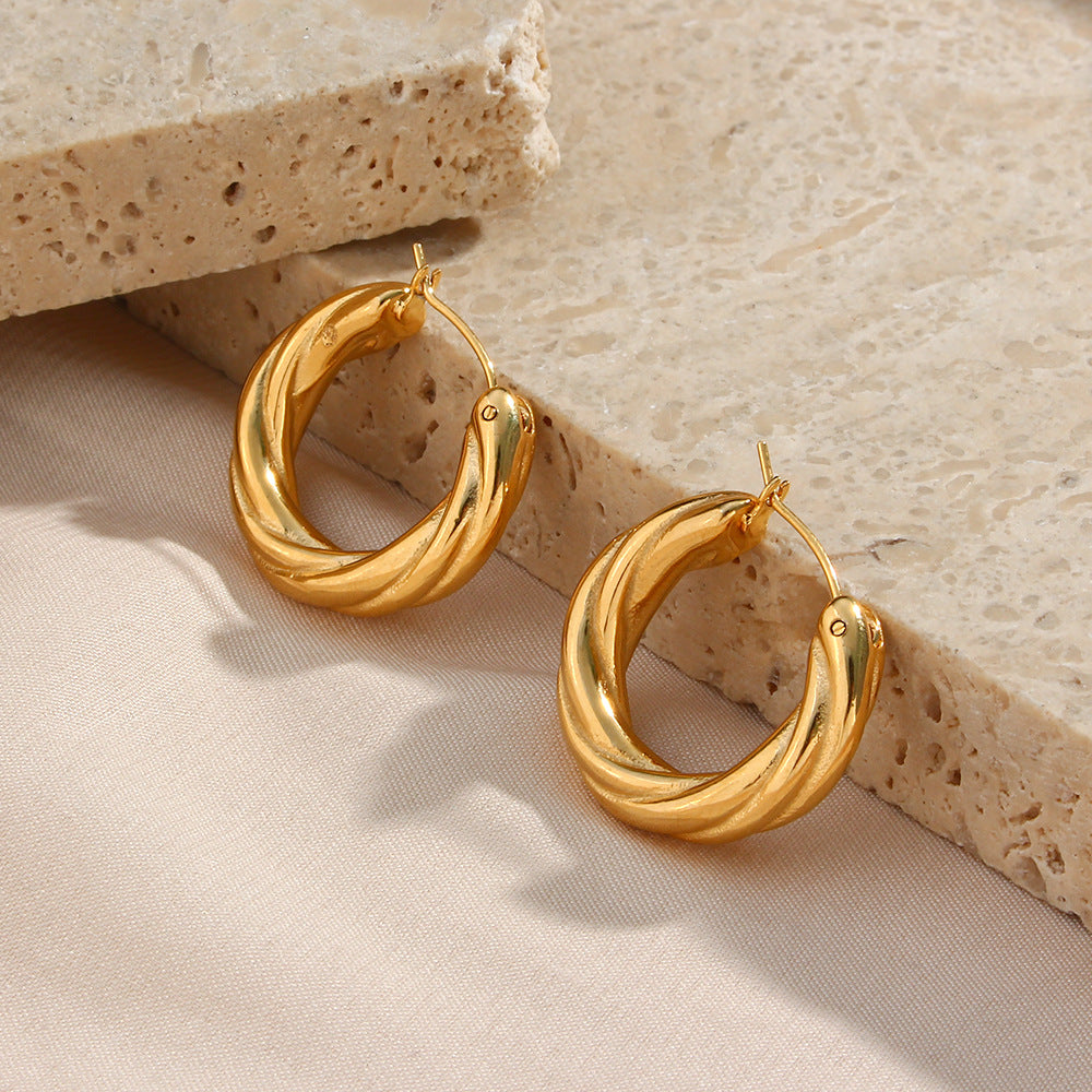 Mimi Femme Earrings Josette Twisted Hoop Earrings