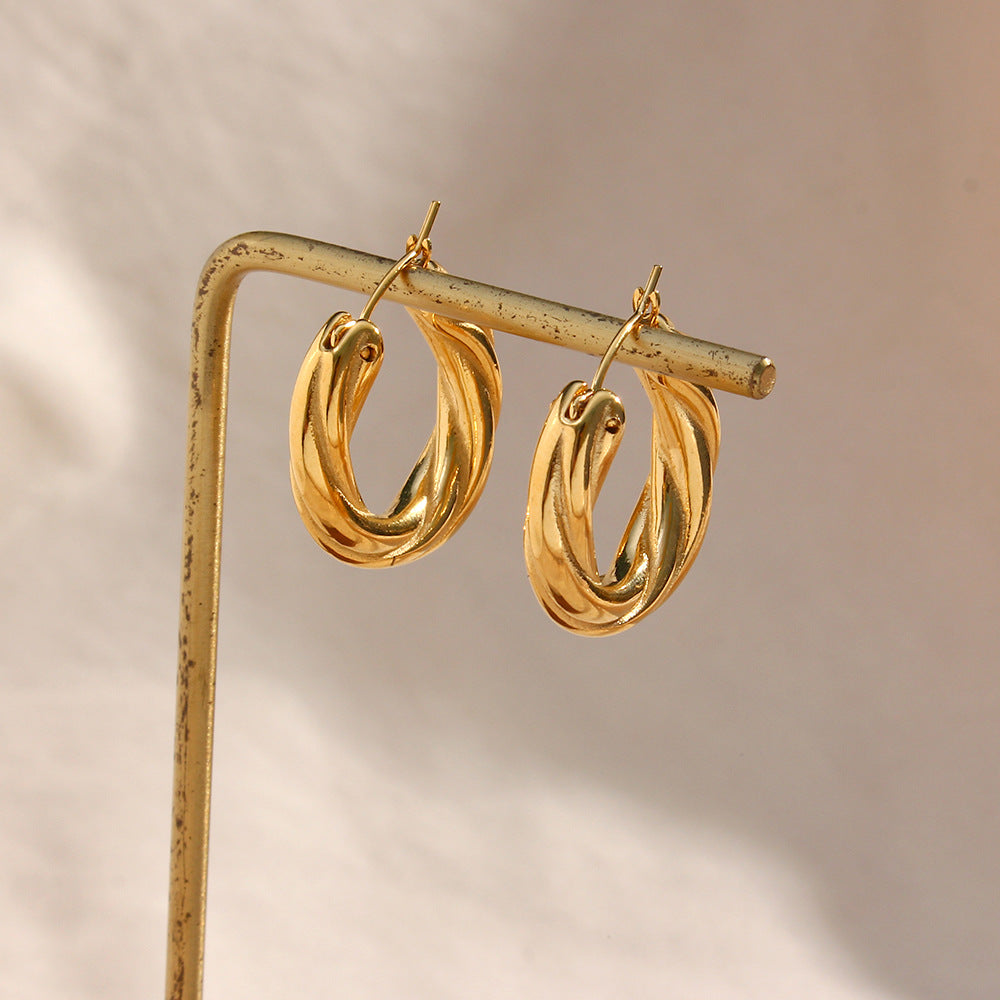 Mimi Femme Earrings Josette Twisted Hoop Earrings