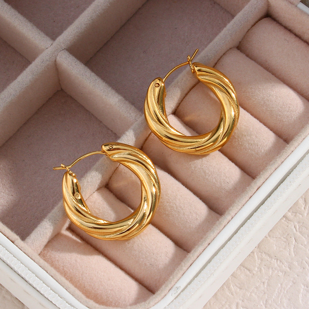 Mimi Femme Earrings Josette Twisted Hoop Earrings