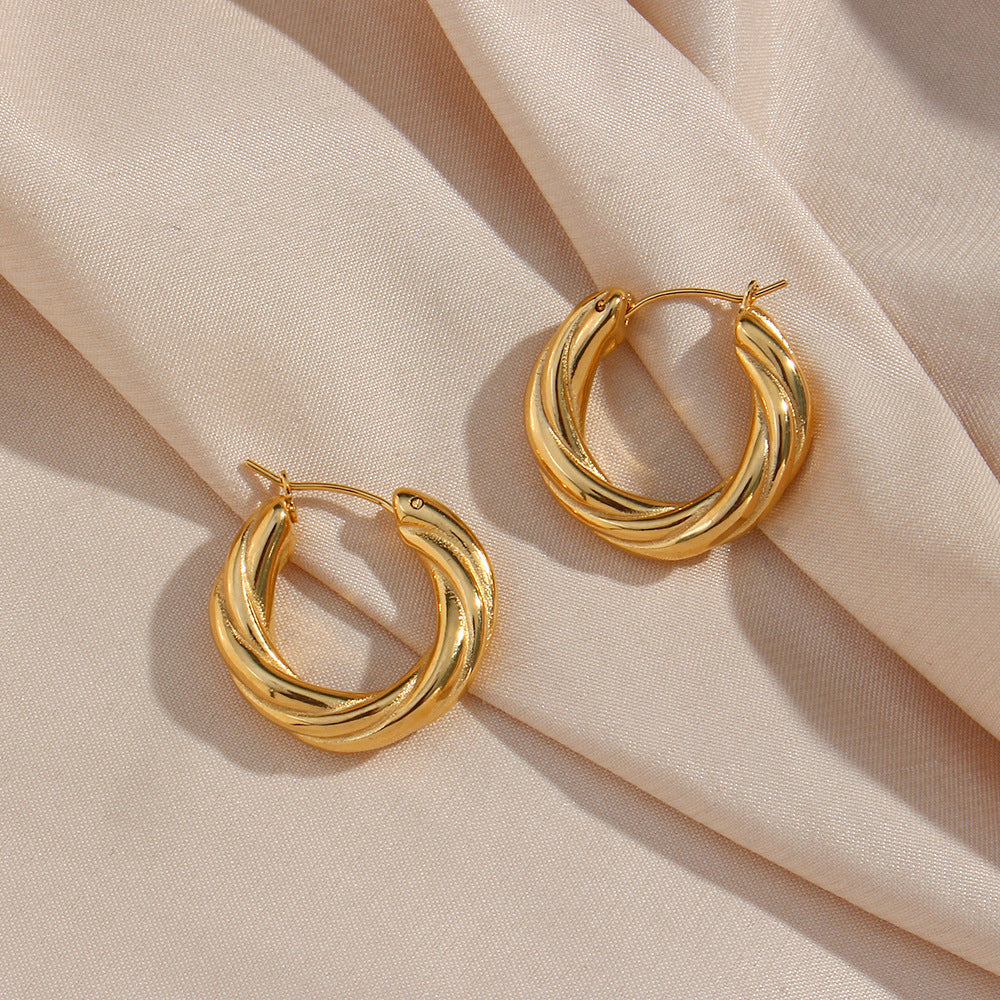 Mimi Femme Earrings Josette Twisted Hoop Earrings