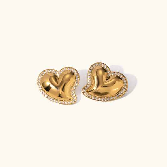 Mimi Femme Earrings Larissa Heart Gold Earrings